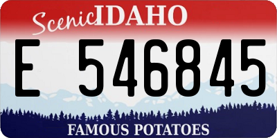 ID license plate E546845