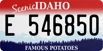 ID license plate E546850