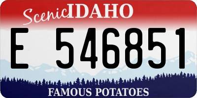 ID license plate E546851