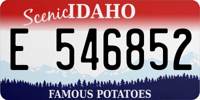 ID license plate E546852