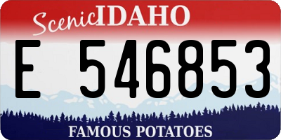 ID license plate E546853