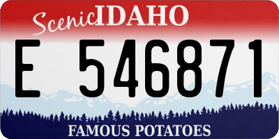 ID license plate E546871