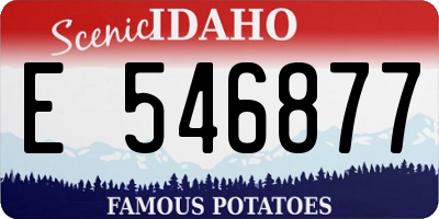 ID license plate E546877