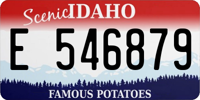 ID license plate E546879