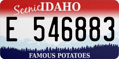 ID license plate E546883