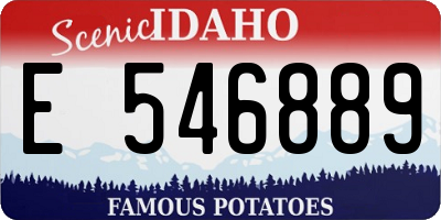 ID license plate E546889