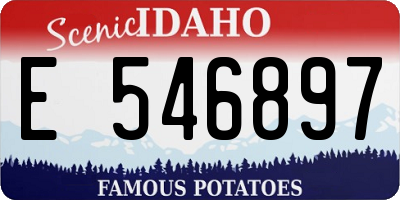 ID license plate E546897
