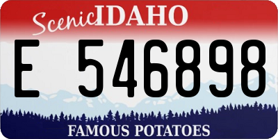 ID license plate E546898