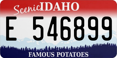 ID license plate E546899