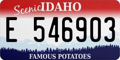 ID license plate E546903