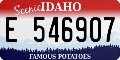 ID license plate E546907