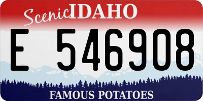 ID license plate E546908