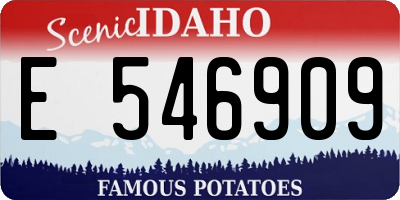 ID license plate E546909