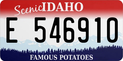 ID license plate E546910