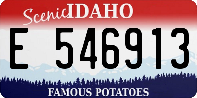ID license plate E546913