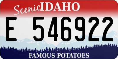 ID license plate E546922