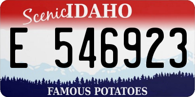 ID license plate E546923