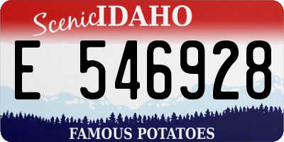 ID license plate E546928