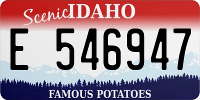 ID license plate E546947