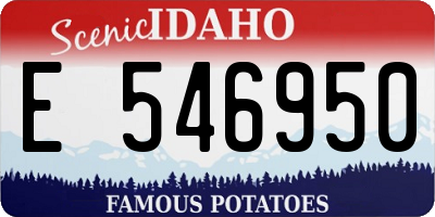 ID license plate E546950