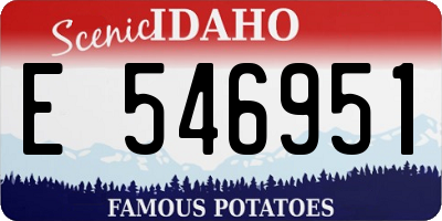 ID license plate E546951