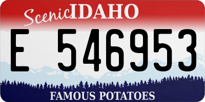 ID license plate E546953