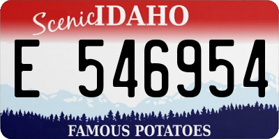 ID license plate E546954