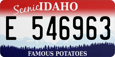 ID license plate E546963
