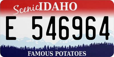 ID license plate E546964