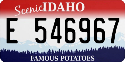 ID license plate E546967