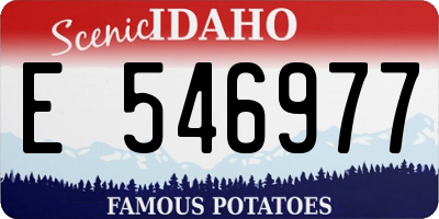 ID license plate E546977