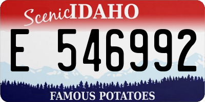 ID license plate E546992