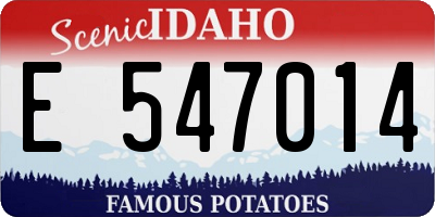 ID license plate E547014