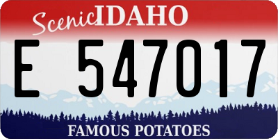 ID license plate E547017