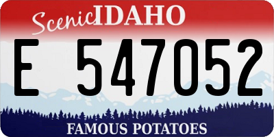 ID license plate E547052