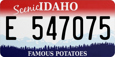 ID license plate E547075