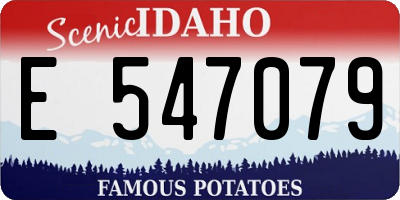 ID license plate E547079
