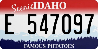 ID license plate E547097