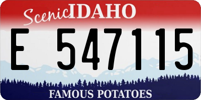 ID license plate E547115