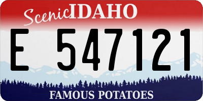 ID license plate E547121
