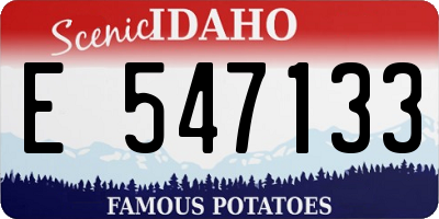 ID license plate E547133
