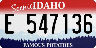 ID license plate E547136