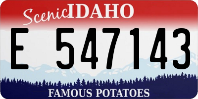 ID license plate E547143