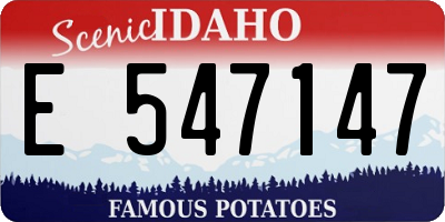 ID license plate E547147