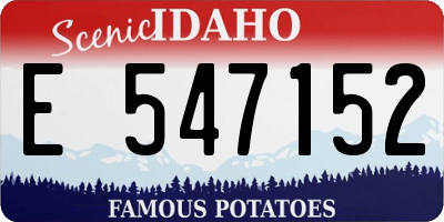 ID license plate E547152