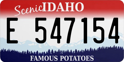 ID license plate E547154