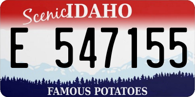 ID license plate E547155