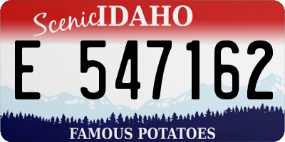 ID license plate E547162