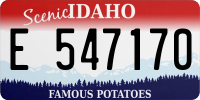 ID license plate E547170