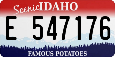 ID license plate E547176